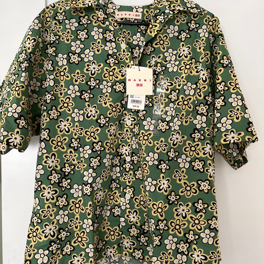 Uniqlo x Marni floral mens shirt XS